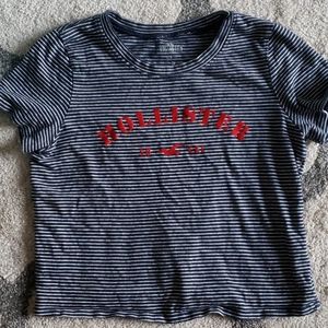 HOLLISTER | Striped crop Tee | S